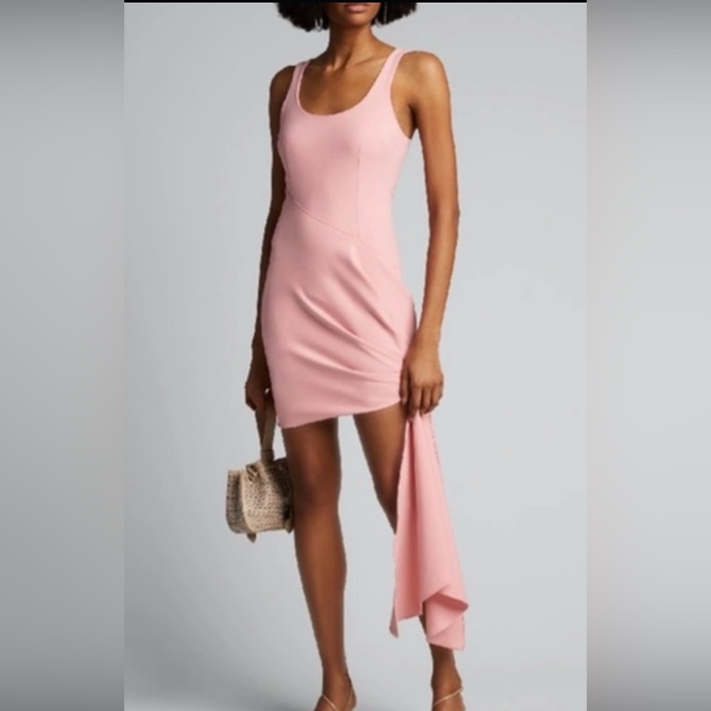 Cinq A Sept Sharon Knotted Crepe Mini Dress, Pink, 4